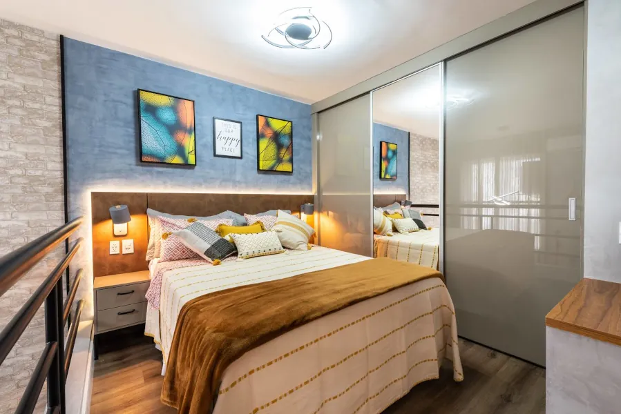Quarto cama queen — Duplex Helbor Evolution Pinheiros