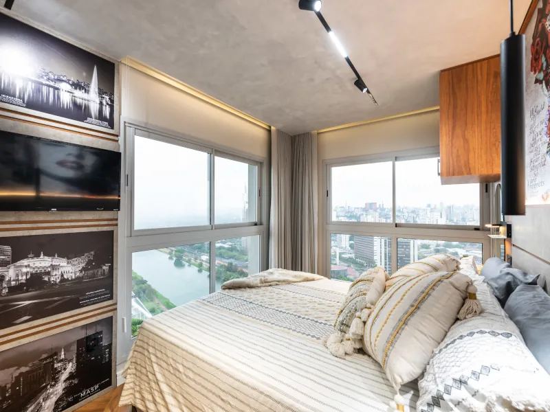 Vista panorâmica do 34º andar do River One, São Paulo