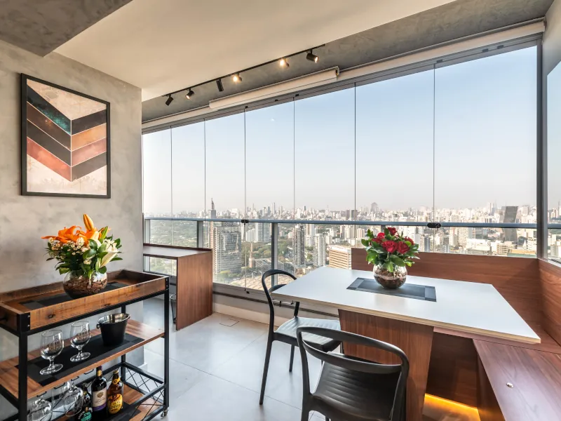 Varanda com vista do River One Skyline Premium